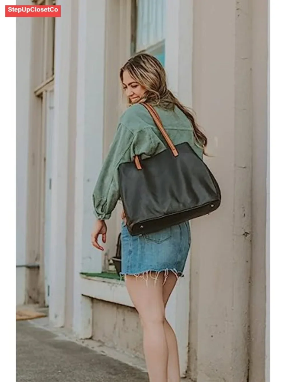 Genuine Leather Hobo Bag Large Capacity Shoulder Tote Fits 13 Inch Laptop